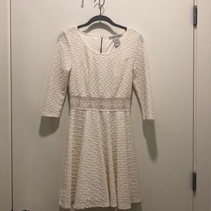 American Rag Dress with Sleeves (Small; White)
